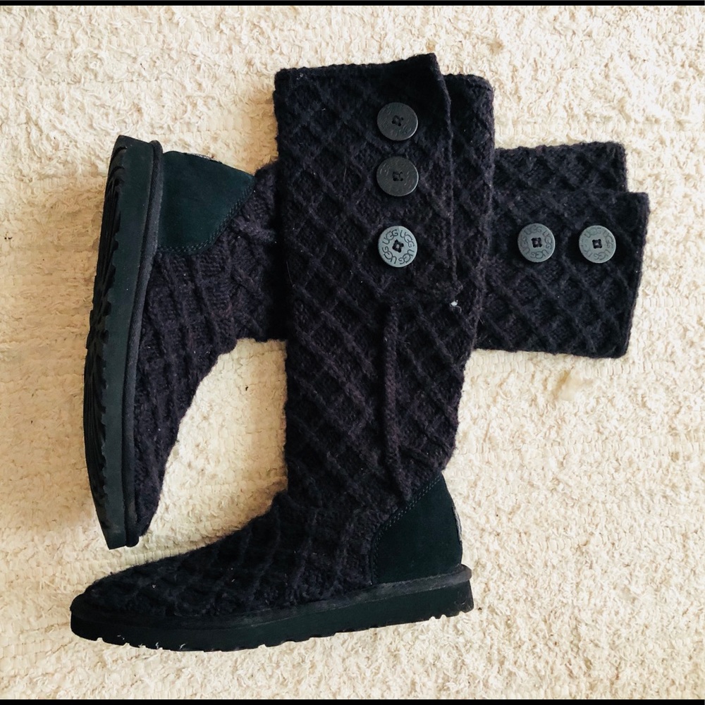 UGG Knit black boots